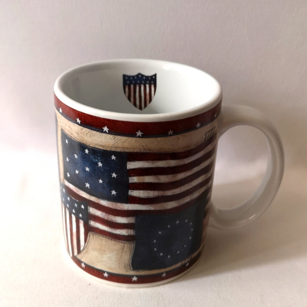 Vintage Collector "Old Glory" Ceramic Coffee/Tea Mug, Lang and Wise SBB #9 1998